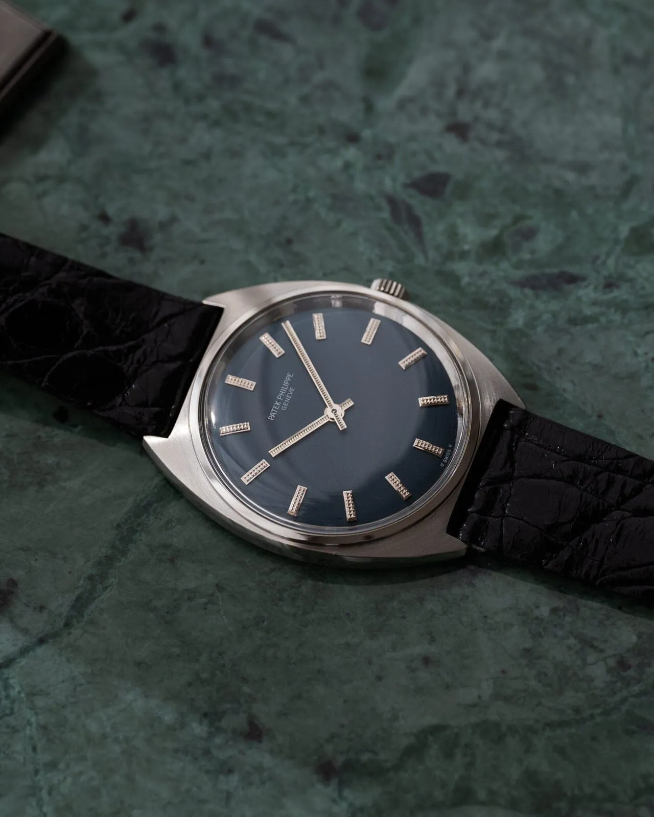 Patek Philippe カラトラバ 3574 SS ブルーダイアル アーカイブ付き