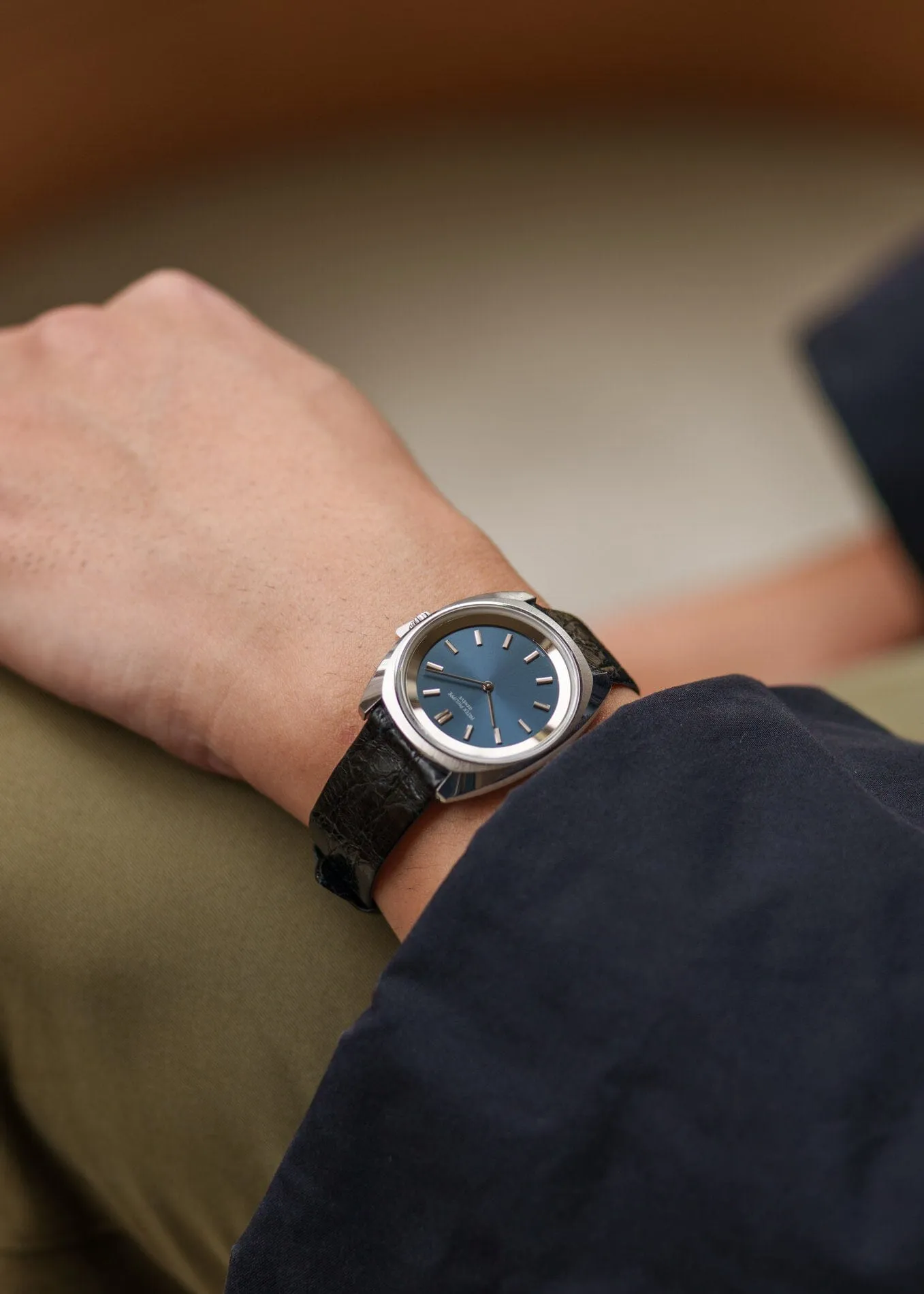 Patek Philippe カラトラバ 3579 スティール ブルーダイアル 修理明細書付き