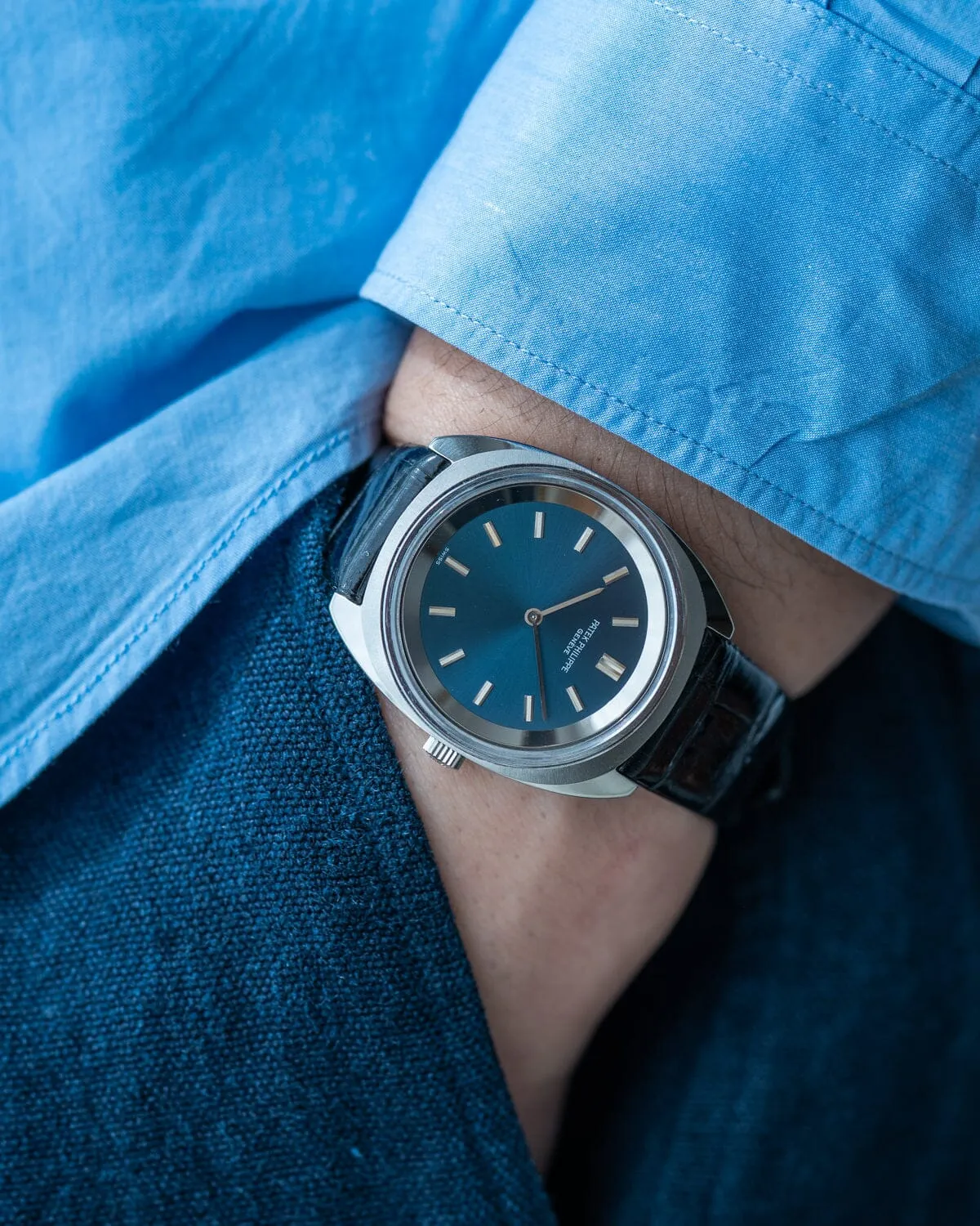 Patek Philippe カラトラバ 3579 SS ブルー アーカイブ付き