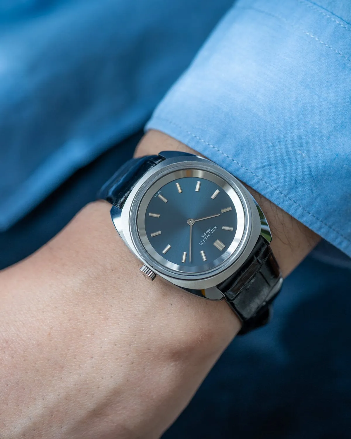 Patek Philippe カラトラバ 3579 SS ブルー アーカイブ付き