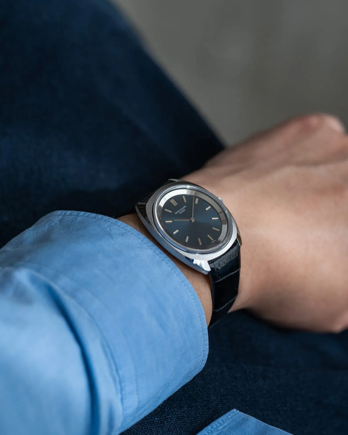 Patek Philippe カラトラバ 3579 SS ブルー アーカイブ付き