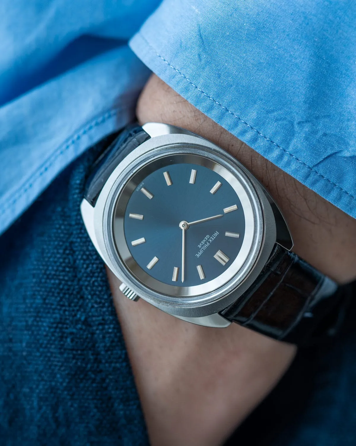 Patek Philippe カラトラバ 3579 SS ブルー アーカイブ付き