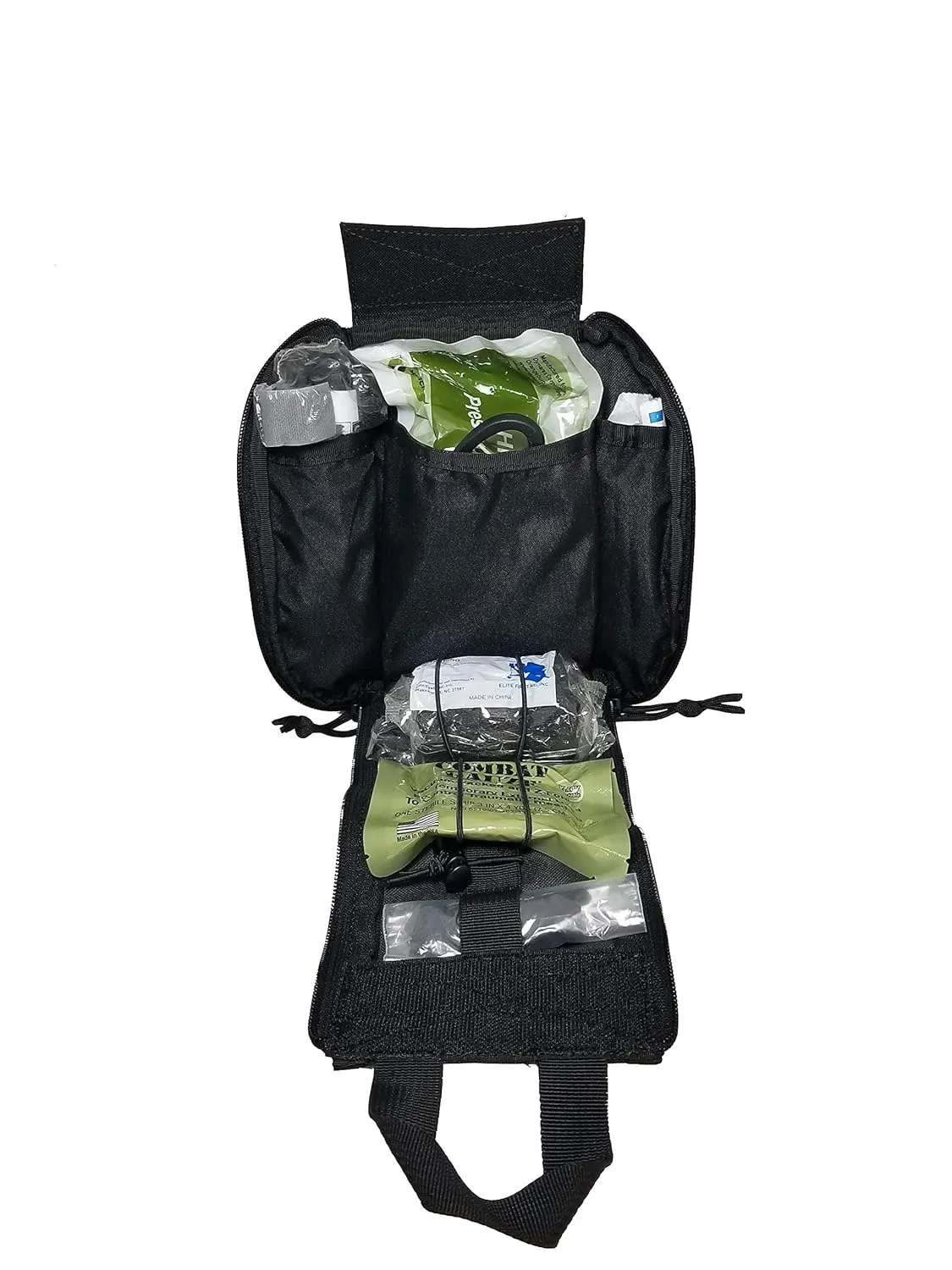 Patrol Trauma Kit Level 2 w/CATTourniquet Molle Rip to Open Pouch (Black)