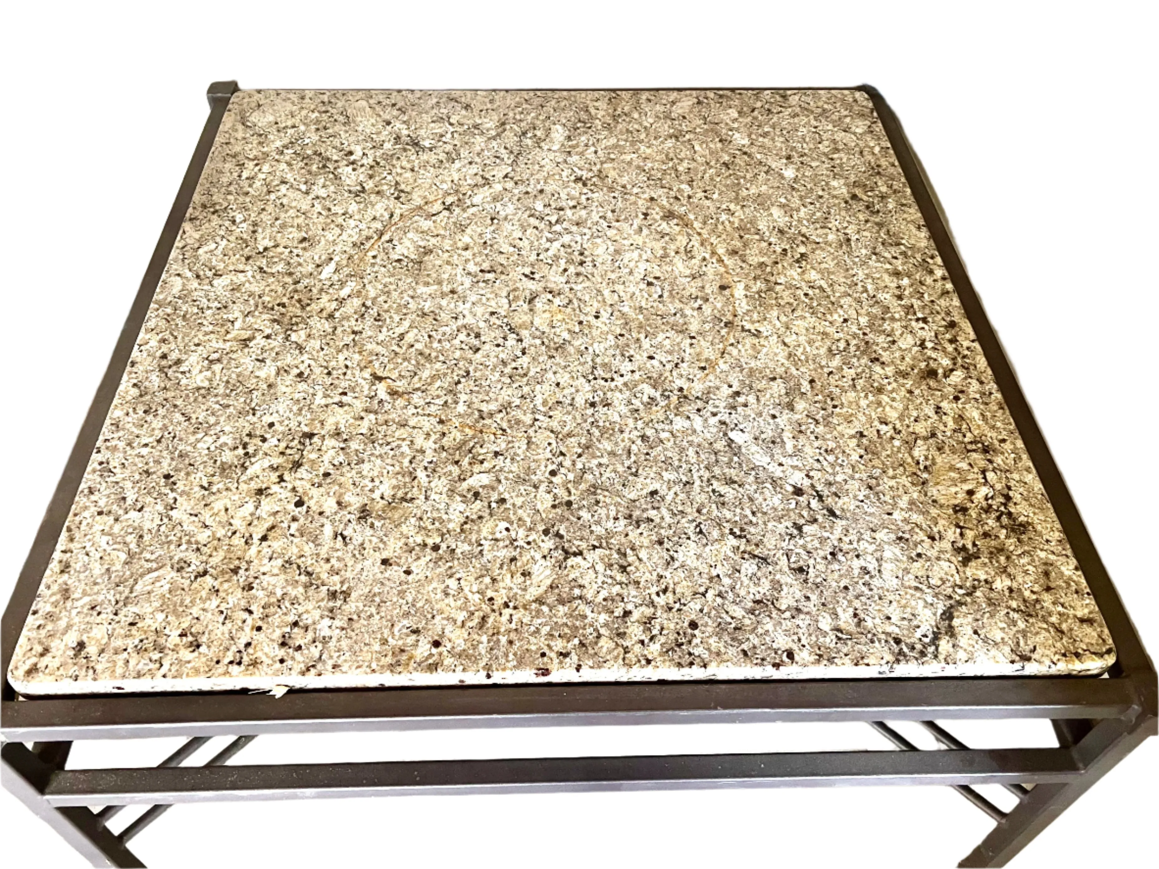 Pavilion Sunburst Aluminum and Granite Outdoor Coffee Table