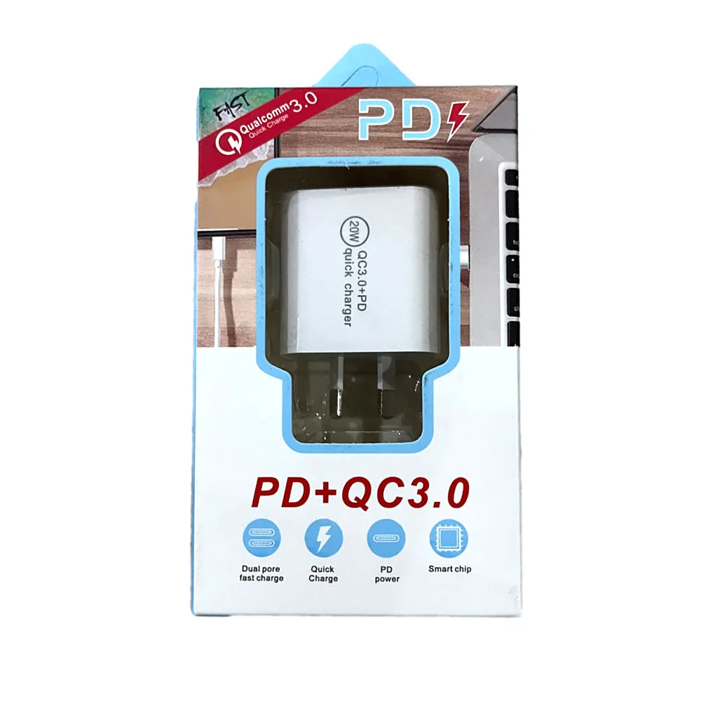 PD QC3.0 Dual Port Quick Charger - 20W