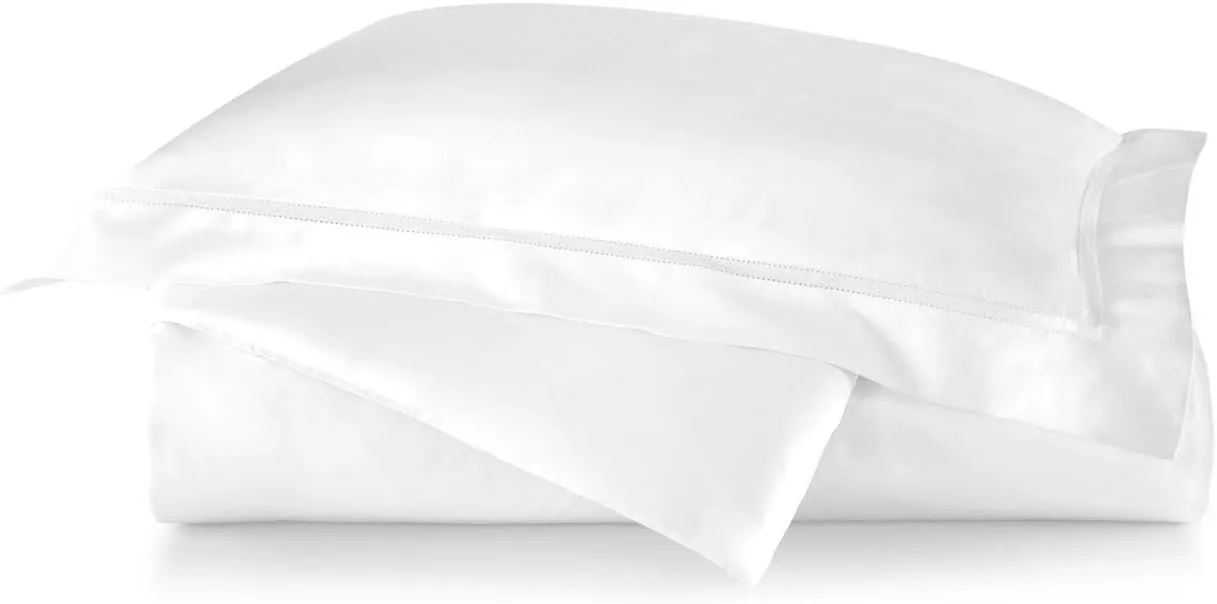 Peacock Alley Lyric Percale Duvet Covers - 500 Thread Count, Made in Italy, Luxury and Comfort - Full/Queen (White)