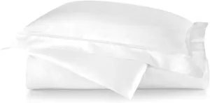 Peacock Alley Lyric Percale Duvet Covers - 500 Thread Count, Made in Italy, Luxury and Comfort - Full/Queen (White)