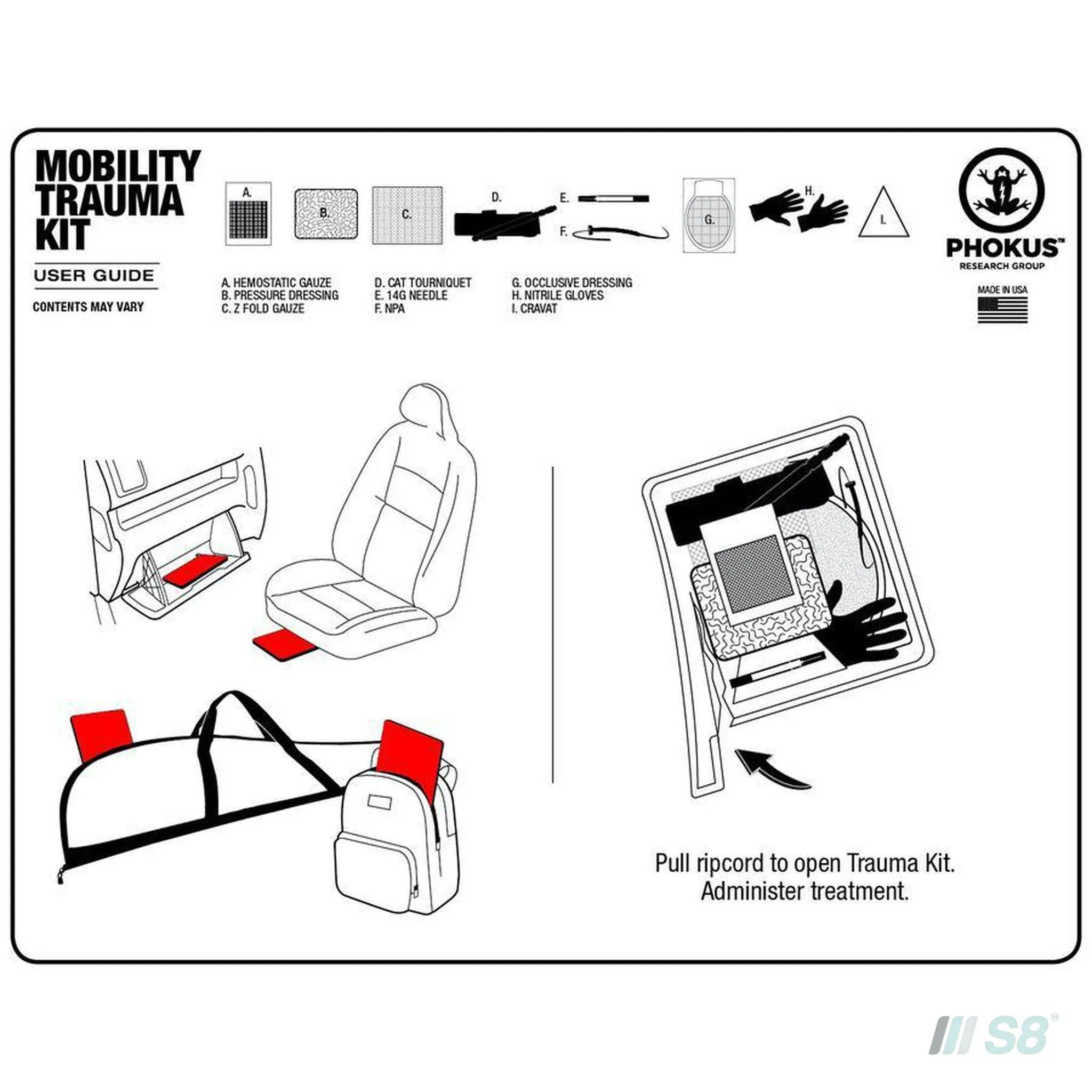 Phokus Research Group Advanced Vehicle Trauma Kit