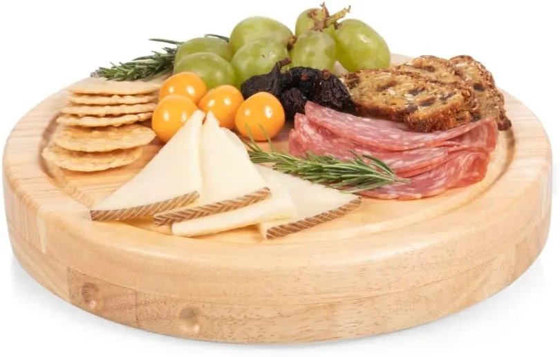 PICNIC TIME NCAA Circo Cheese Board and Knife Set - Charcuterie Board Set - Wood Cutting Board