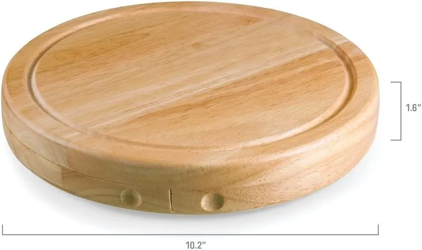 PICNIC TIME NCAA Circo Cheese Board and Knife Set - Charcuterie Board Set - Wood Cutting Board