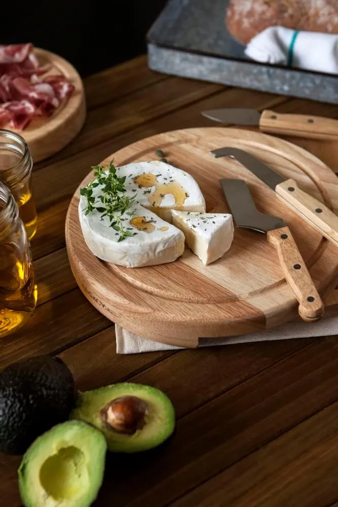 PICNIC TIME NCAA Circo Cheese Board and Knife Set - Charcuterie Board Set - Wood Cutting Board