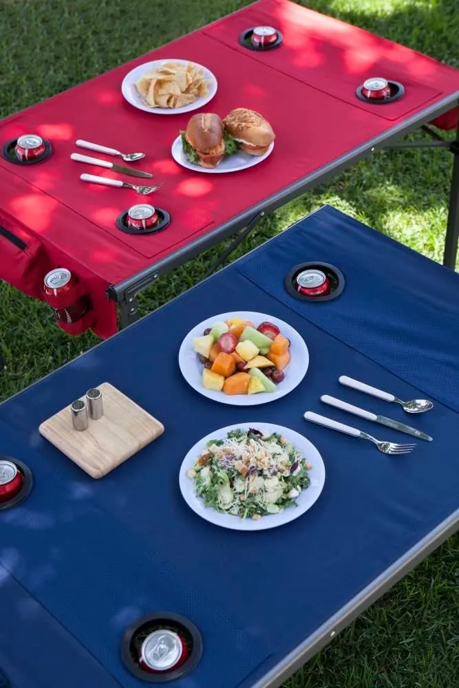 PICNIC TIME NCAA Unisex-Adult NCAA Travel Table Portable Folding Table, Camping Table, Outdoor Table with Carry Bag