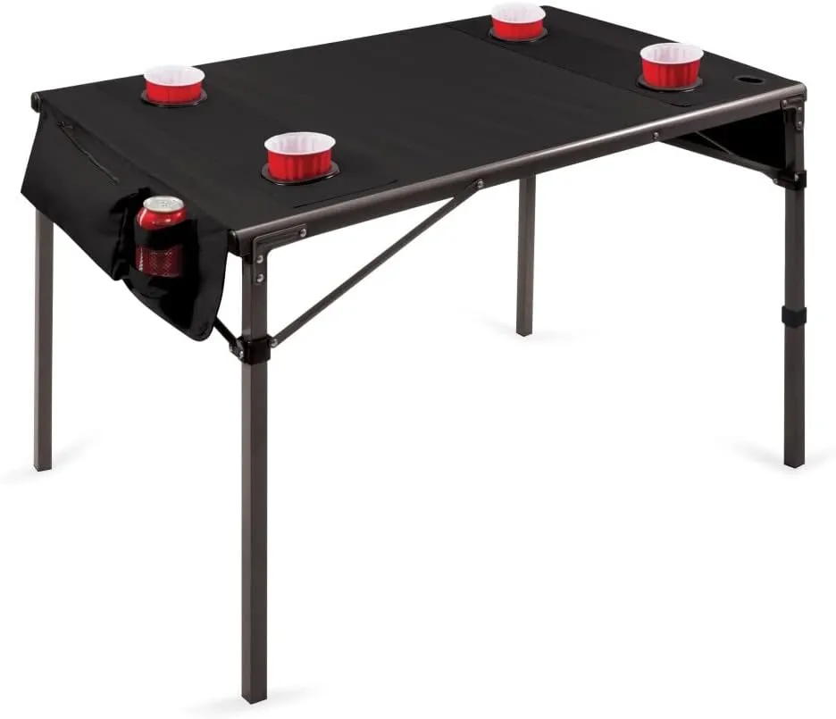 PICNIC TIME NCAA Unisex-Adult NCAA Travel Table Portable Folding Table, Camping Table, Outdoor Table with Carry Bag