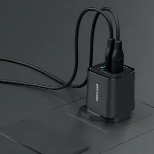 Porodo Dual Port Wall Charger 2.4A With 1.2m Type-C Cable