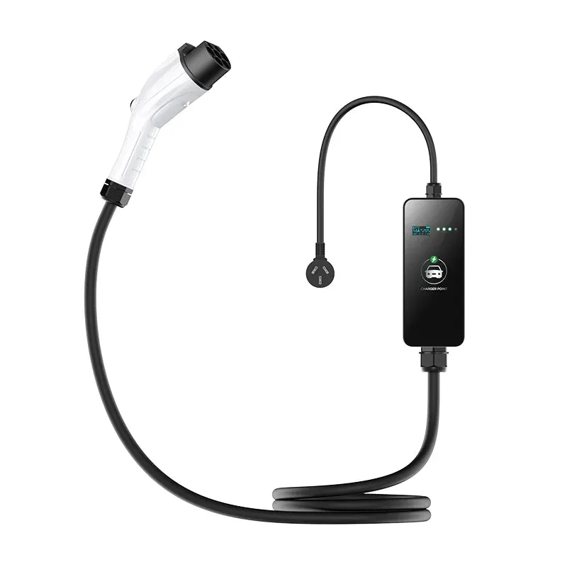 Portable 16A AC 220V 3.5kW EV Charger with 5M/10M Fast Charging Cable