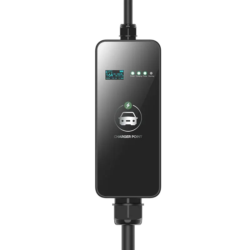 Portable 16A AC 220V 3.5kW EV Charger with 5M/10M Fast Charging Cable