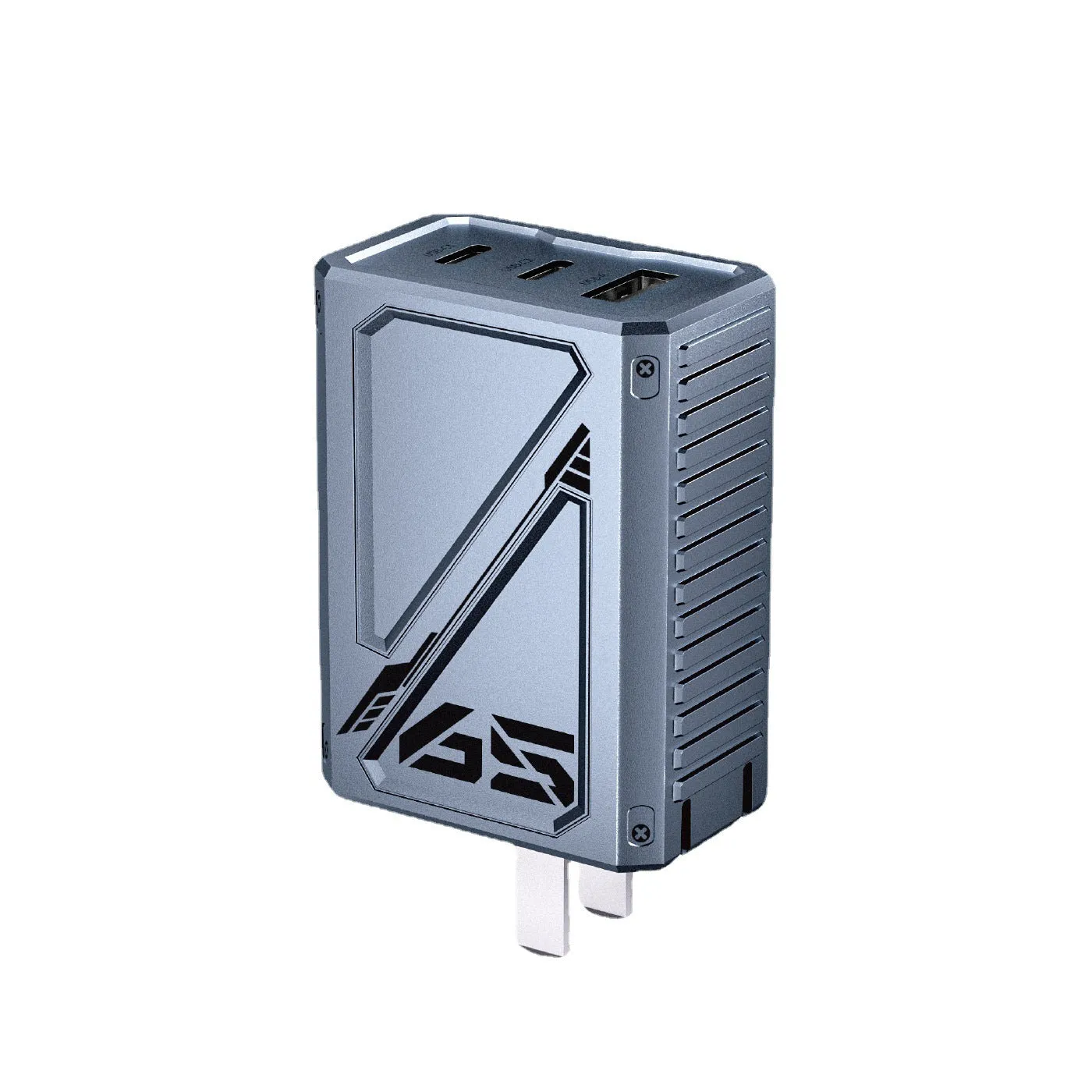 Portable 65W GaN Charger with Foldable Pins - Type-C Interface - Sleek Tarnish Finish