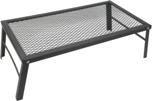 Portable Iron Folding Campfire Grill - Sturdy Waterproof Outdoor Cooking Rack for Adventure Enthusiasts