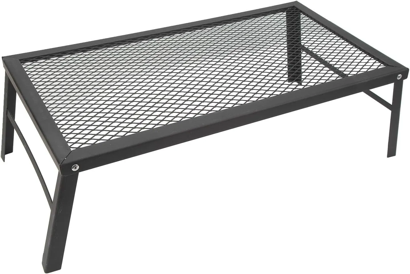 Portable Iron Folding Campfire Grill - Sturdy Waterproof Outdoor Cooking Rack for Adventure Enthusiasts
