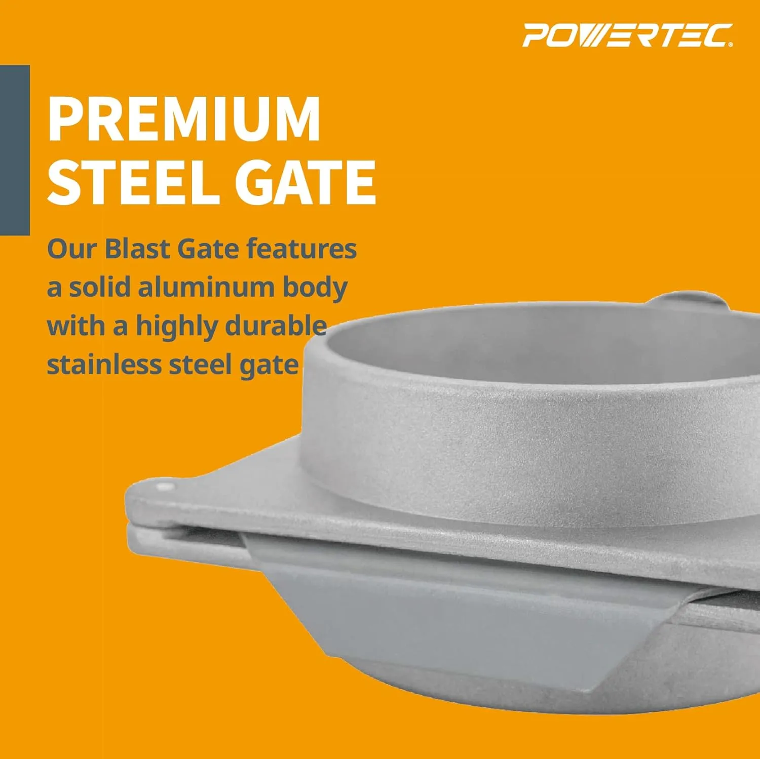 POWERTEC 70166V Blast Gate, 5", 1 PK