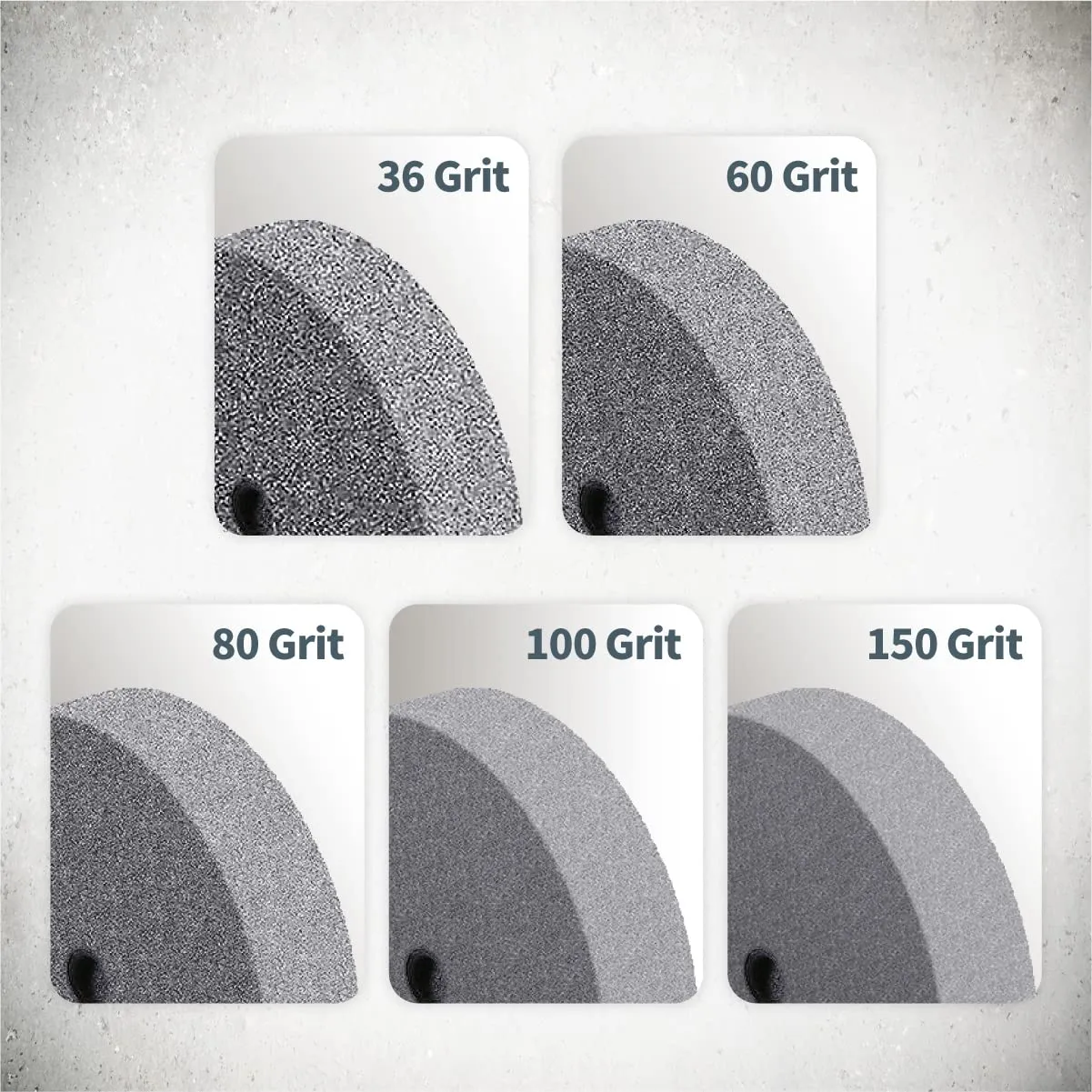 POWERTEC Bench Grinder Wheel 6 Inch 60 Grit, Aluminum Oxide Grinding Wheel for Bench Pedestal Grinder, 3/4" Thick 1/2" Arbor, Sharpening & Shaping Drill Bits, Blade, and Chisel 1PK (15515V)