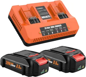 Powilling 20V Lithium Battery for Worx 20V Battery and Charger Kit, Compatible with All Worx Batteries WA3520 WA3525 WA3575 WG151s WG251s WG540s WG545s WG890 WG89