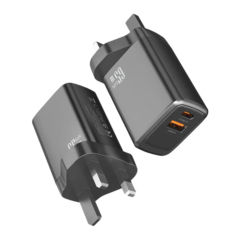 PowR 65W Dual USB GaN Charger