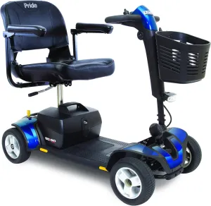 Pride Mobility S74 Go-Go Sport 4-Wheel Electric Mobility Scooter for Adults with Free Challenger Mobility Accessory