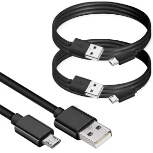 Professional Quick 2.0 Charge MicroUSB Compatible with mobiado Grand Touch Aston Martin (2PACK) 6Ft/1.8M Turbo 18Watt Long Plus Data Cable Extra Strength for Fastest Speeds (Black)