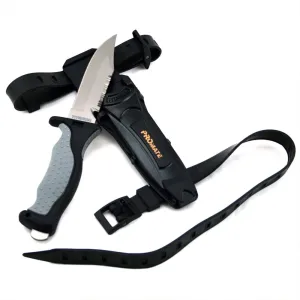 Promate Scuba Dive Snorkel Titanium Knife (4 3/8" Blade) with Straps and Sheath