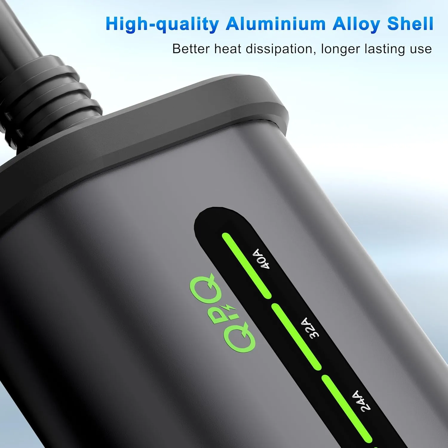 QPQ Level 2 EV Charger 40A 240V NEMA 14-50P, Portable Electric Vehicle Charging Stations Smart WiFi Enabled, 21FT Level 2 Charger with Box Holders for J1772 Evs