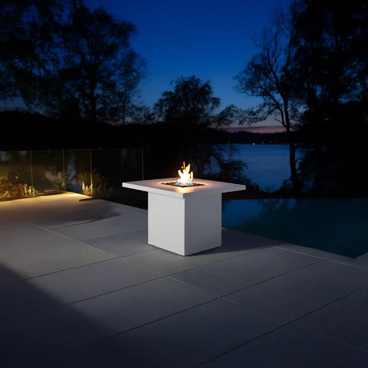 Quad Dining Fire Table (Tabletop) - Aluminum