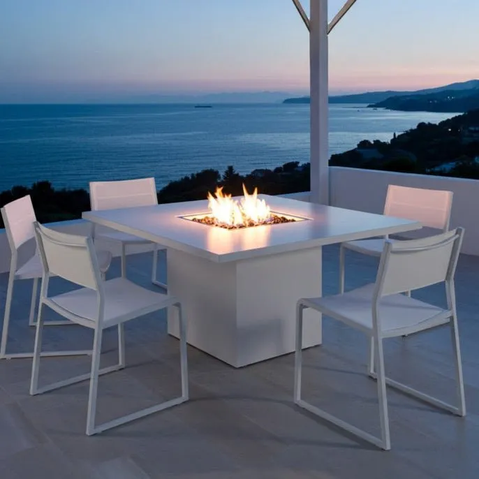 Quad Dining Fire Table (Tabletop) - Aluminum