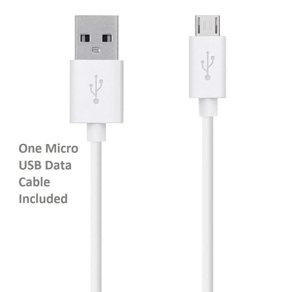 Quantum 2.0Amp Dual USB Port Wall Charger/Travel Charger Adapter with Micro USB Data Cable