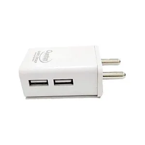Quantum 2.0Amp Dual USB Port Wall Charger/Travel Charger Adapter with Micro USB Data Cable