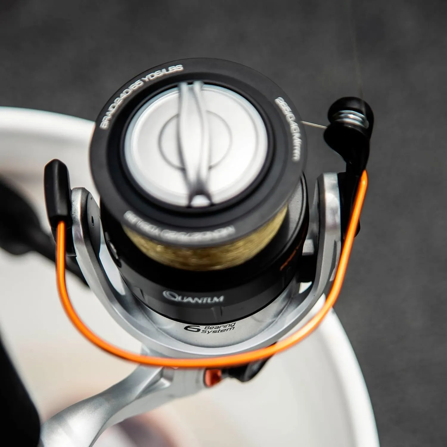 Quantum Reliance Spinning Fishing Reel, Durable Aluminum Body, Right or Left-Hand Retrieve with 6 Bearings (5   Continuous Anti-Reverse Clutch)