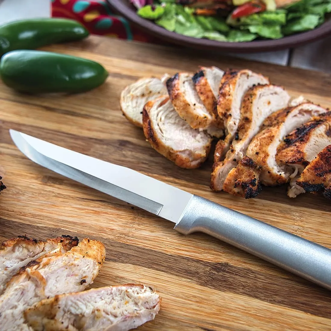 Rada Cutlery Stubby Butcher Knife, Made in USA, Silver Handle