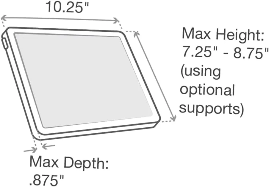 RAM Mounts X-Grip Holder for 12" Tablets RAM-HOL-UN11U Compatible with RAM B 1" and C 1.5" Size Round Ball Bases