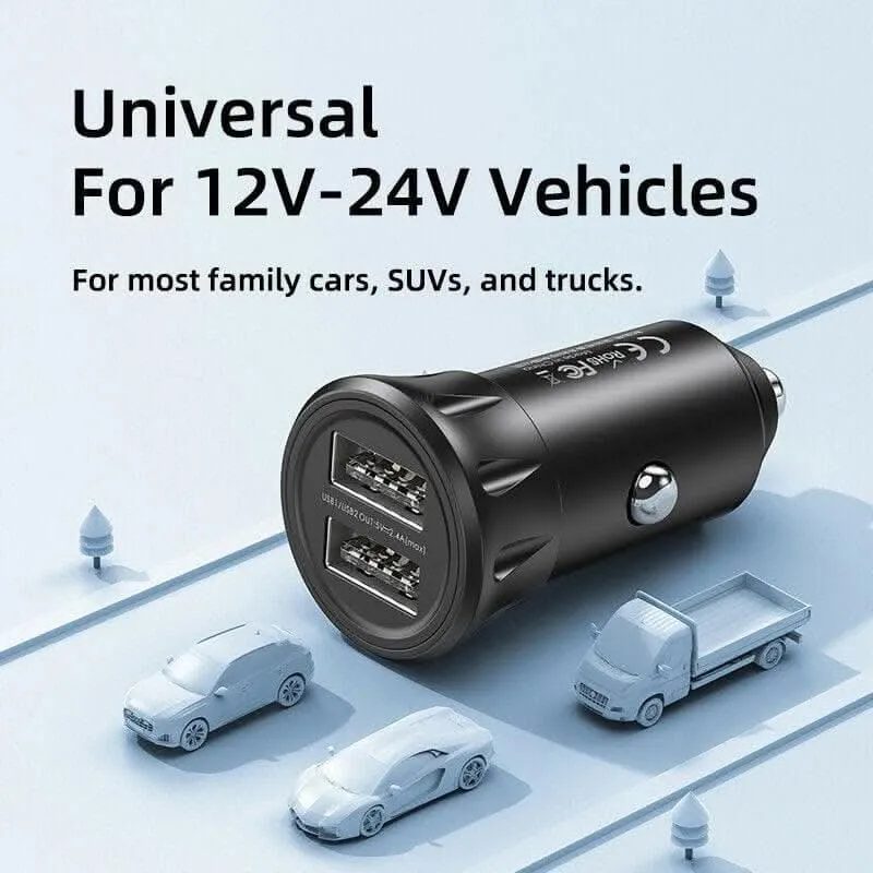RCC236- 3 IN 1 Cables Car Charger (Black)