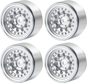 RCLIONS 4pcs/1set Aluminum 1" Micro Beadlock Wheels Rims for All 1:24 Scale Axial SCX24 Deadbolt RC Crawler Car Upgrades Accessories