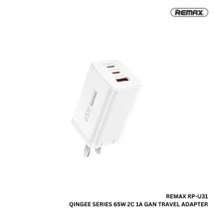 REMAX - RP-U31 Qingee Series PD QC GAN Charger ( 65W ) - White