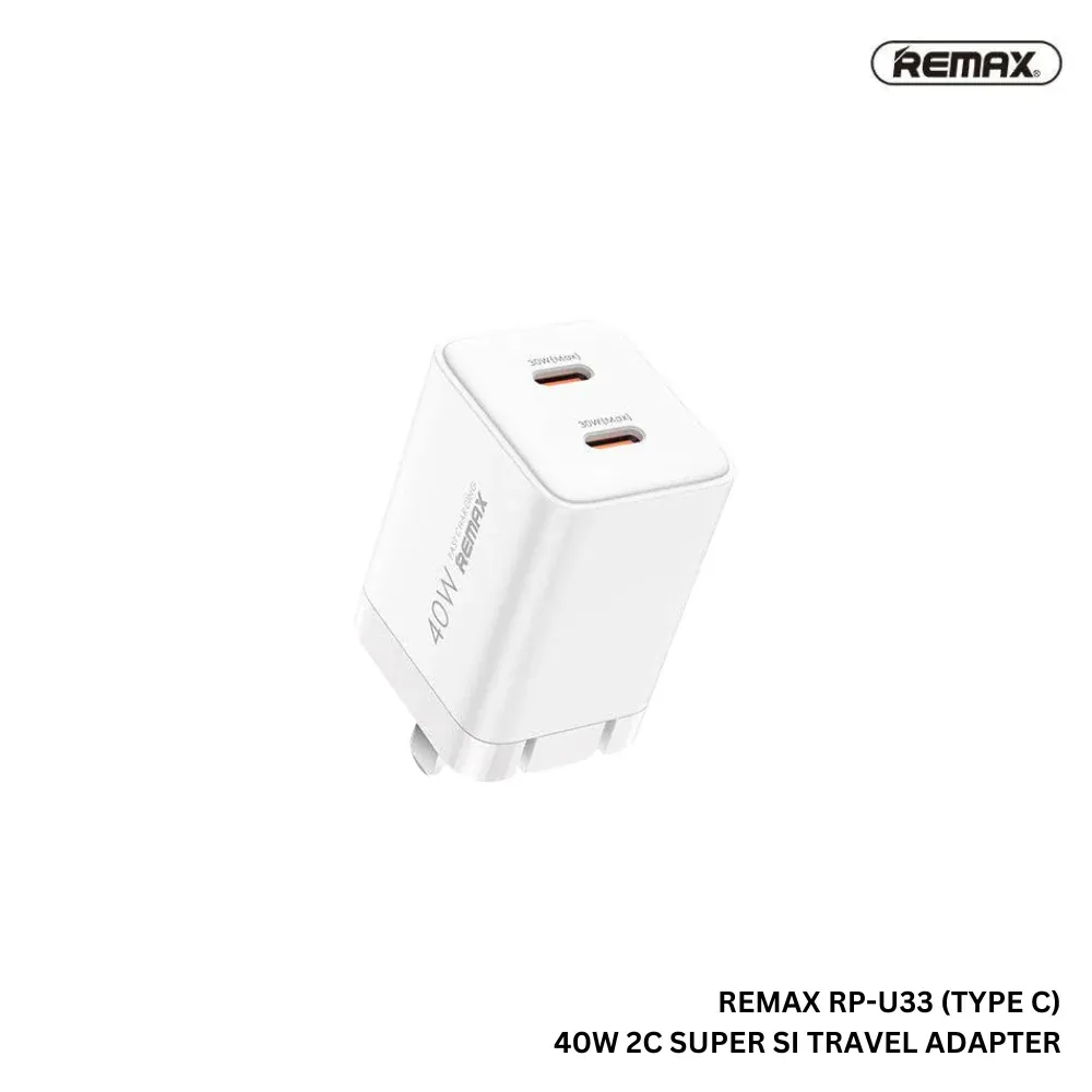REMAX - RP-U33 Qingee Series PD Super Si Charger ( 40W ) - White
