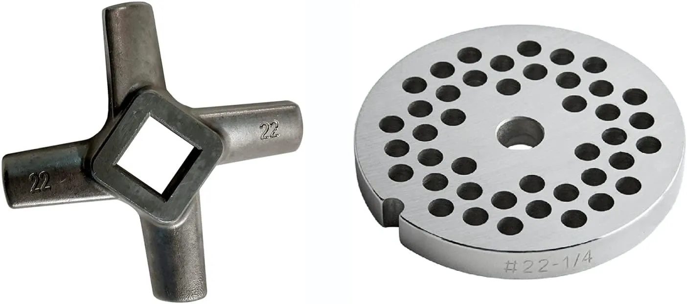 Rental Knives #22 14 Reversible Meat Grinder Plate - Cozzini Cutlery Imports (#22-14 Plate with Grinder Knife)