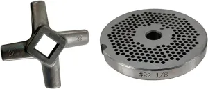 Rental Knives Reversible Meat Grinder Plate - Cozzini Cutlery Imports (#22-1/8 Inch plate with Grinder Knife)