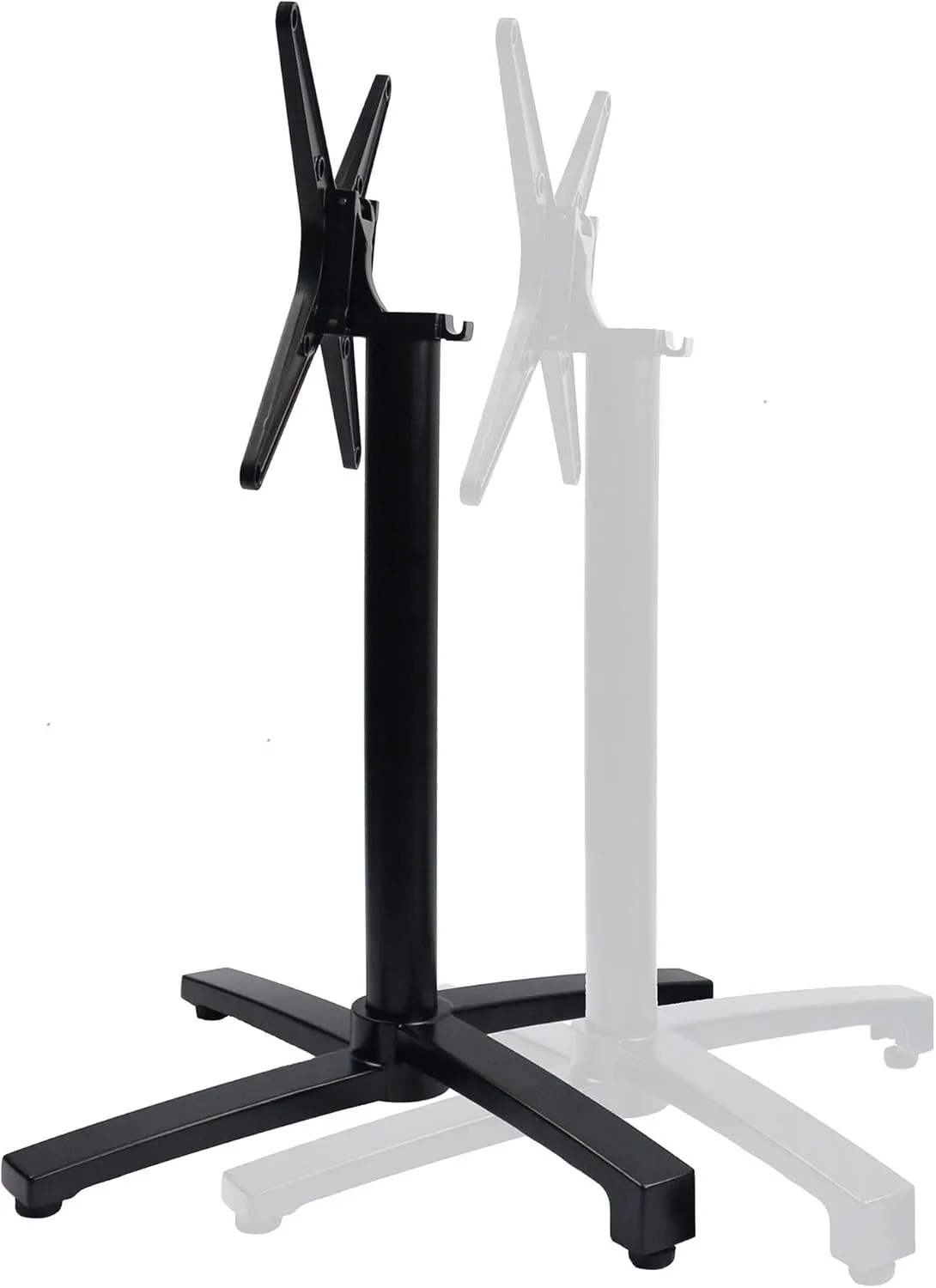 Restaurant X-Table Base (28") with Flip Top Mechanism - Aluminum, Folding Multi-Purpose, Nesting Storage, Dining Height (Black)