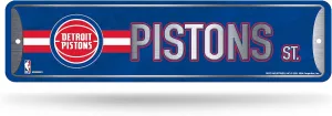 Rico Industries NBA Metal Street Sign Metal Street Sign 4" x 15" Home Décor - Bedroom - Office - Man Cave