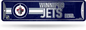 Rico Industries NHL Colorado Metal Street Sign Metal Street Sign 4" x 15" Home Décor - Bedroom - Office - Man Cave
