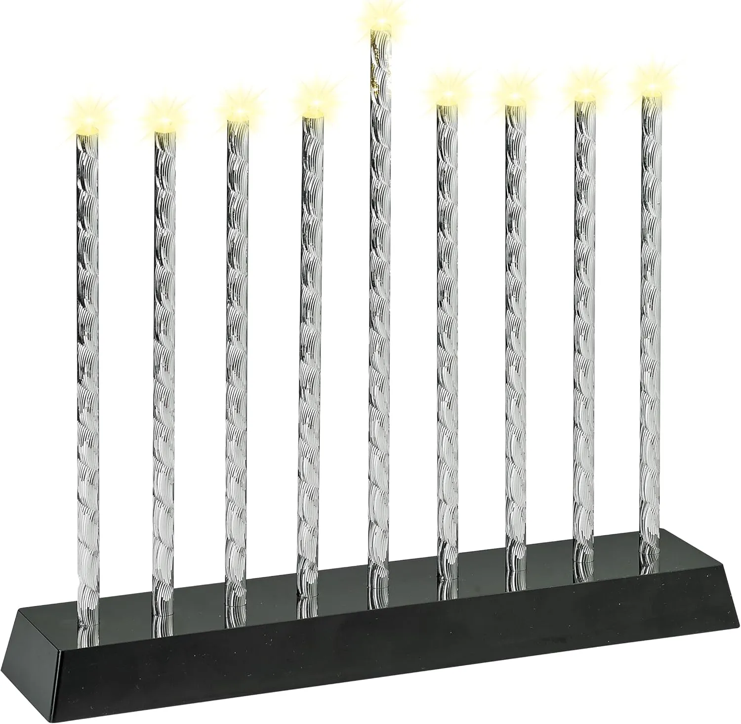 Rite Lite Diamond Cut LED Electric Menorah Hanukkah Menorah with Sequential Lighting, Chasing & Blinking Lights Elegant & Modern Chanukah Gifts Decor Jewish Holiday Party Favors Decorations