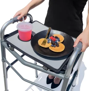 RMS Walker Tray with Cup Holder, fits Most Standard Folding Walker, Mobility Walker Accessories and Medical Table for Seniors or Individuals with Disability