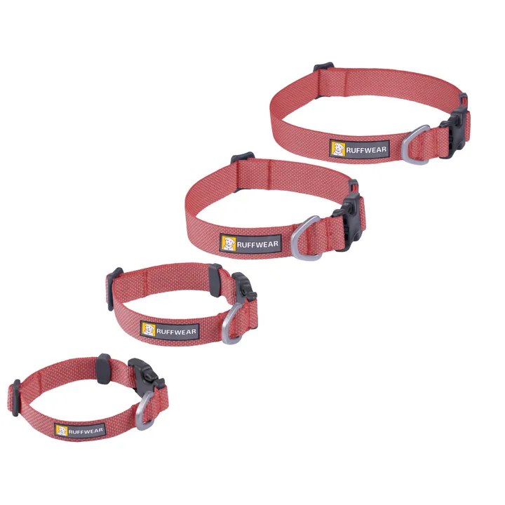Ruffwear Hi  Light Lightweight Collar for Dogs Salmon Pink